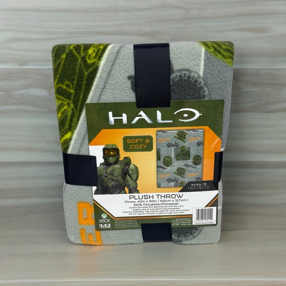 Halo Infinite Other - Halo Infinite Master Chief Plush BLANKET 40" x 50" FLEECE THROW Soft & Cozy New
